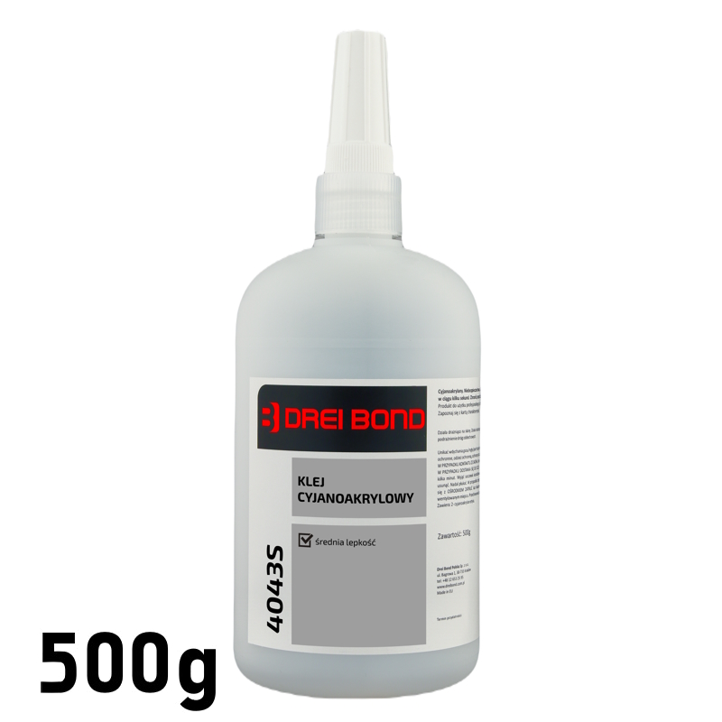 Drei Bond DB 4043 S – Klej cyjanoakrylowy o podwyzszonej odpornosci 500g